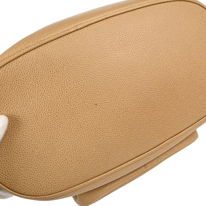 Chanel 1994-1996 Beige Caviar Skin Drawstring Shoulder Bag