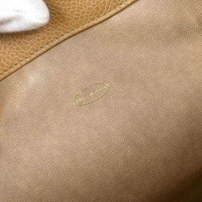 Chanel 1994-1996 Beige Caviar Skin Drawstring Shoulder Bag