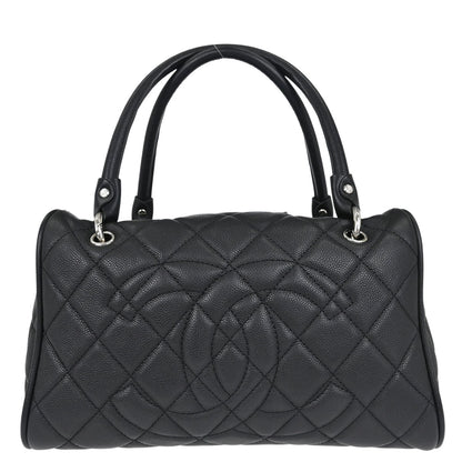 Chanel 2008-2009 Black Caviar Skin Duffle Handbag