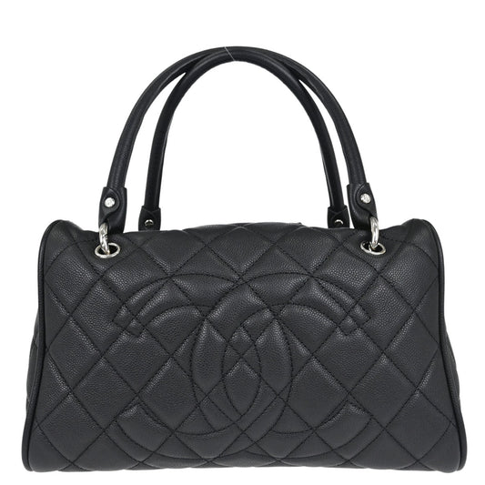 Chanel 2008-2009 Black Caviar Skin Duffle Handbag