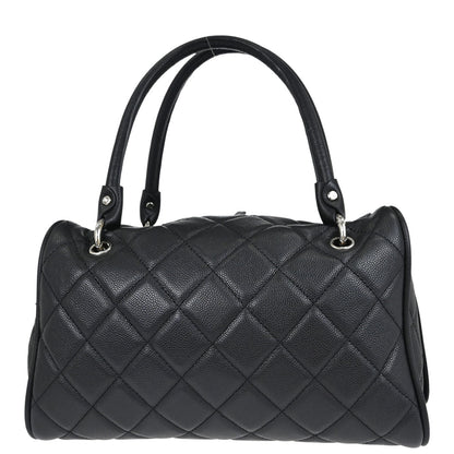 Chanel 2008-2009 Black Caviar Skin Duffle Handbag