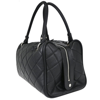 Chanel 2008-2009 Black Caviar Skin Duffle Handbag