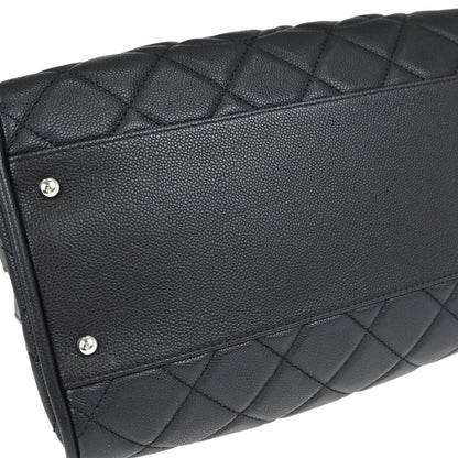 Chanel 2008-2009 Black Caviar Skin Duffle Handbag