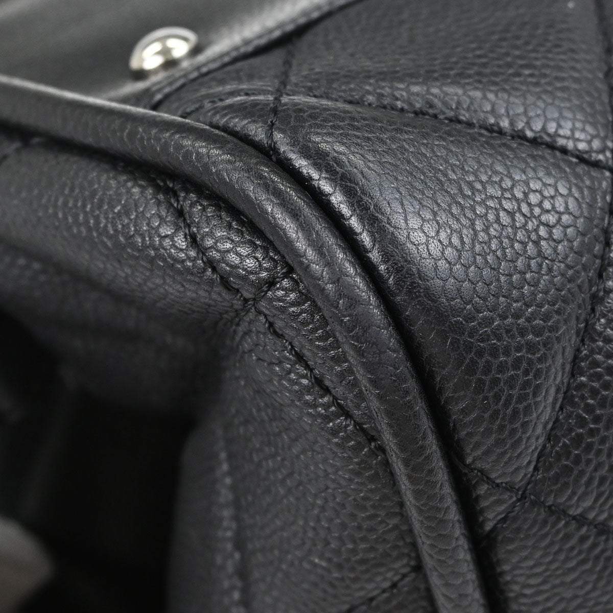 Chanel 2008-2009 Black Caviar Skin Duffle Handbag
