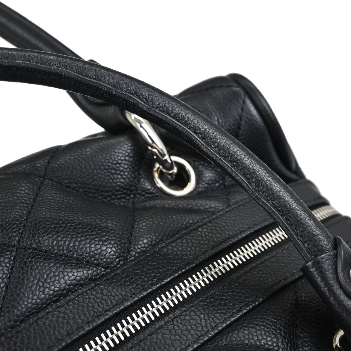 Chanel 2008-2009 Black Caviar Skin Duffle Handbag