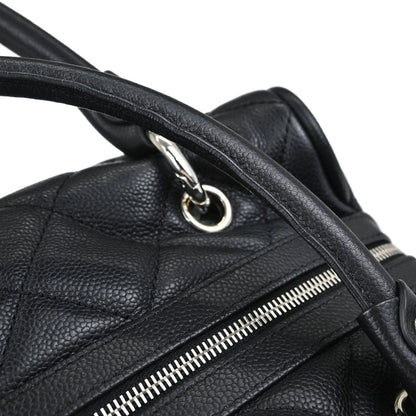 Chanel 2008-2009 Black Caviar Skin Duffle Handbag