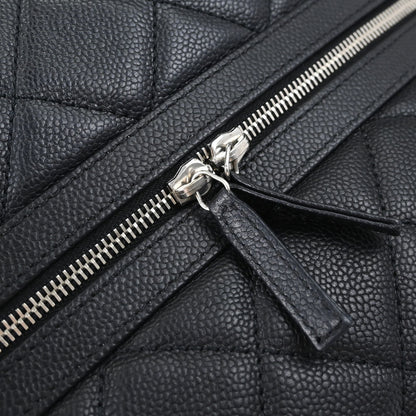 Chanel 2008-2009 Black Caviar Skin Duffle Handbag