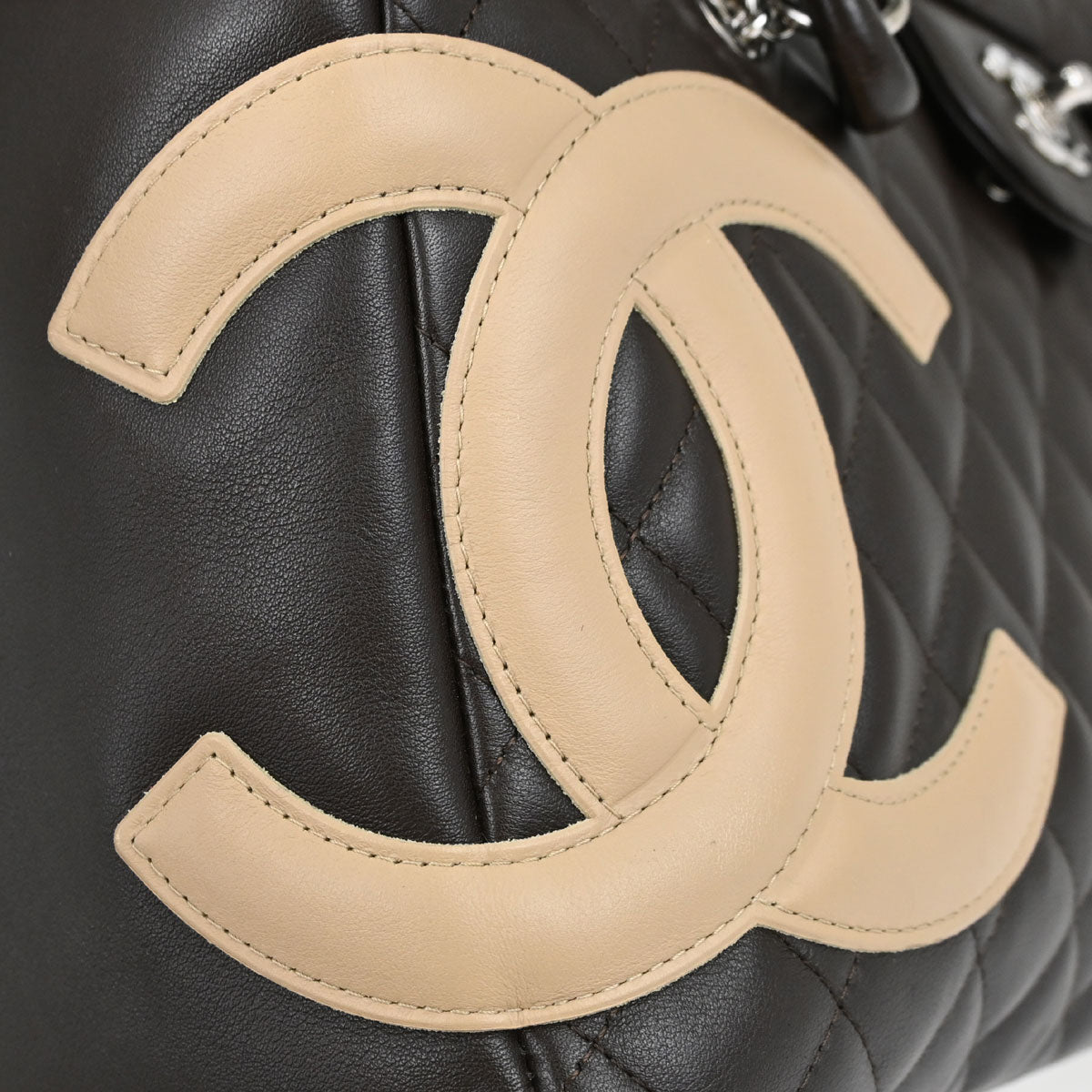Chanel 2005-2006 Brown Calfskin Cambon Ligne Handbag