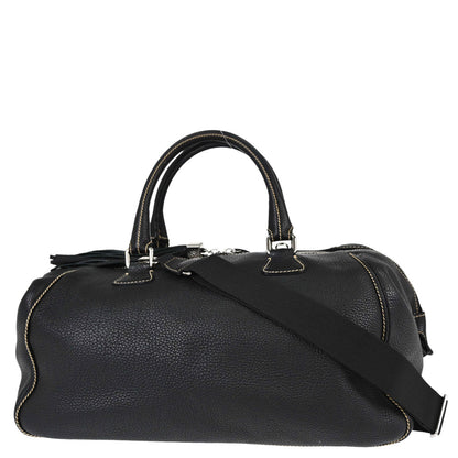 Chanel 2006-2008 Black Calfskin 2way Duffle Handbag