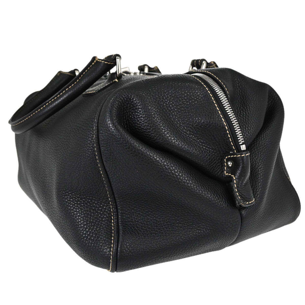 Chanel 2006-2008 Black Calfskin 2way Duffle Handbag