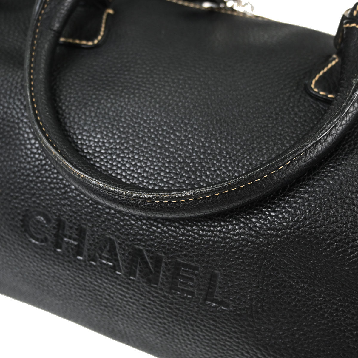 Chanel 2006-2008 Black Calfskin 2way Duffle Handbag