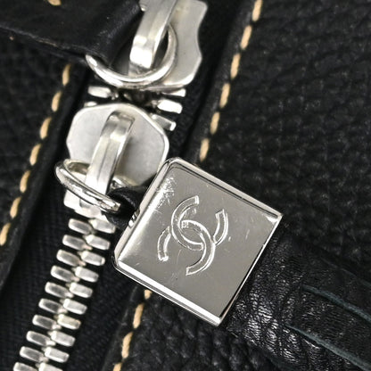 Chanel 2006-2008 Black Calfskin 2way Duffle Handbag