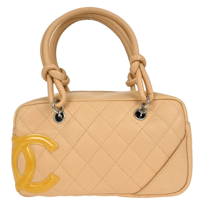 Chanel 2005-2006 Beige Calfskin Cambon Ligne Handbag
