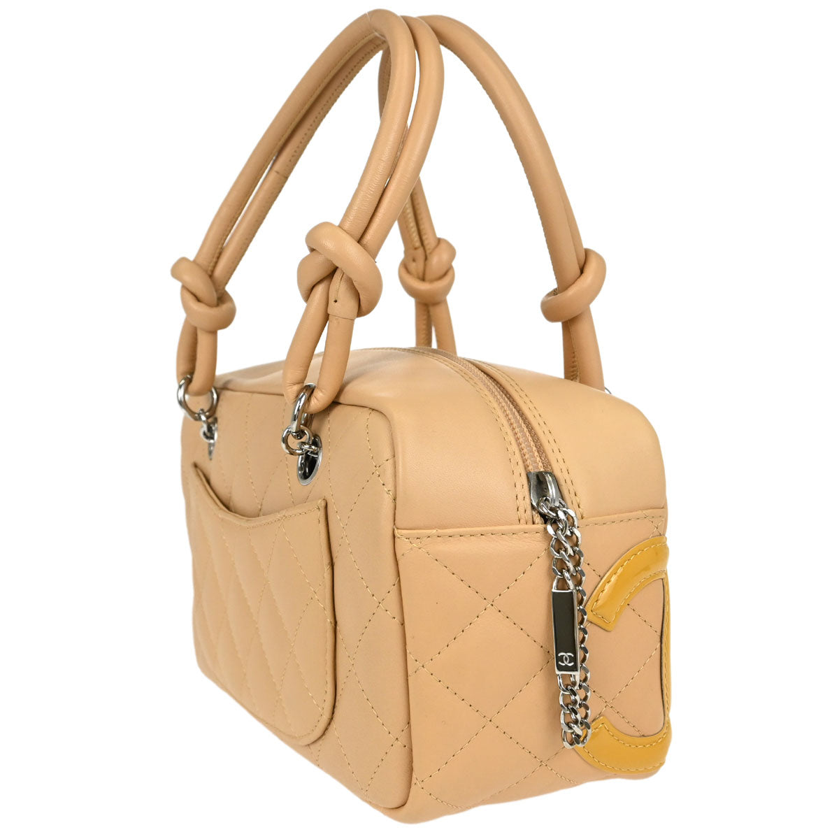 Chanel 2005-2006 Beige Calfskin Cambon Ligne Handbag
