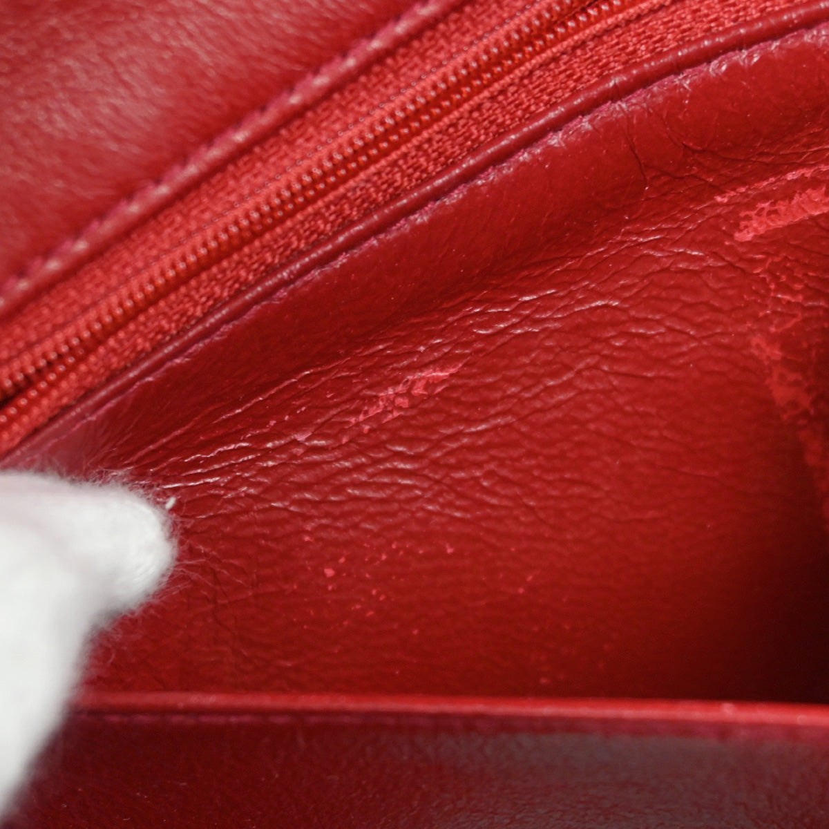 Chanel Red Lambskin Turnlock Small Full Flap Shoulder Bag