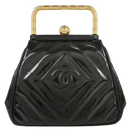 Chanel Black Patent Leather Handbag