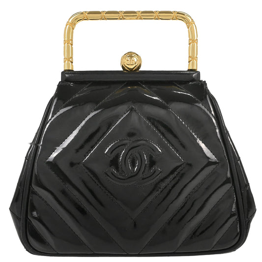 Chanel Black Patent Leather Handbag