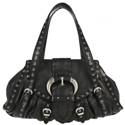Christian Dior * Black Lizard Savane Chic Handbag