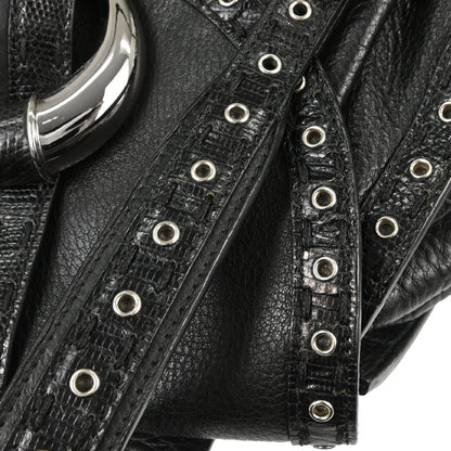 Christian Dior * Black Lizard Savane Chic Handbag