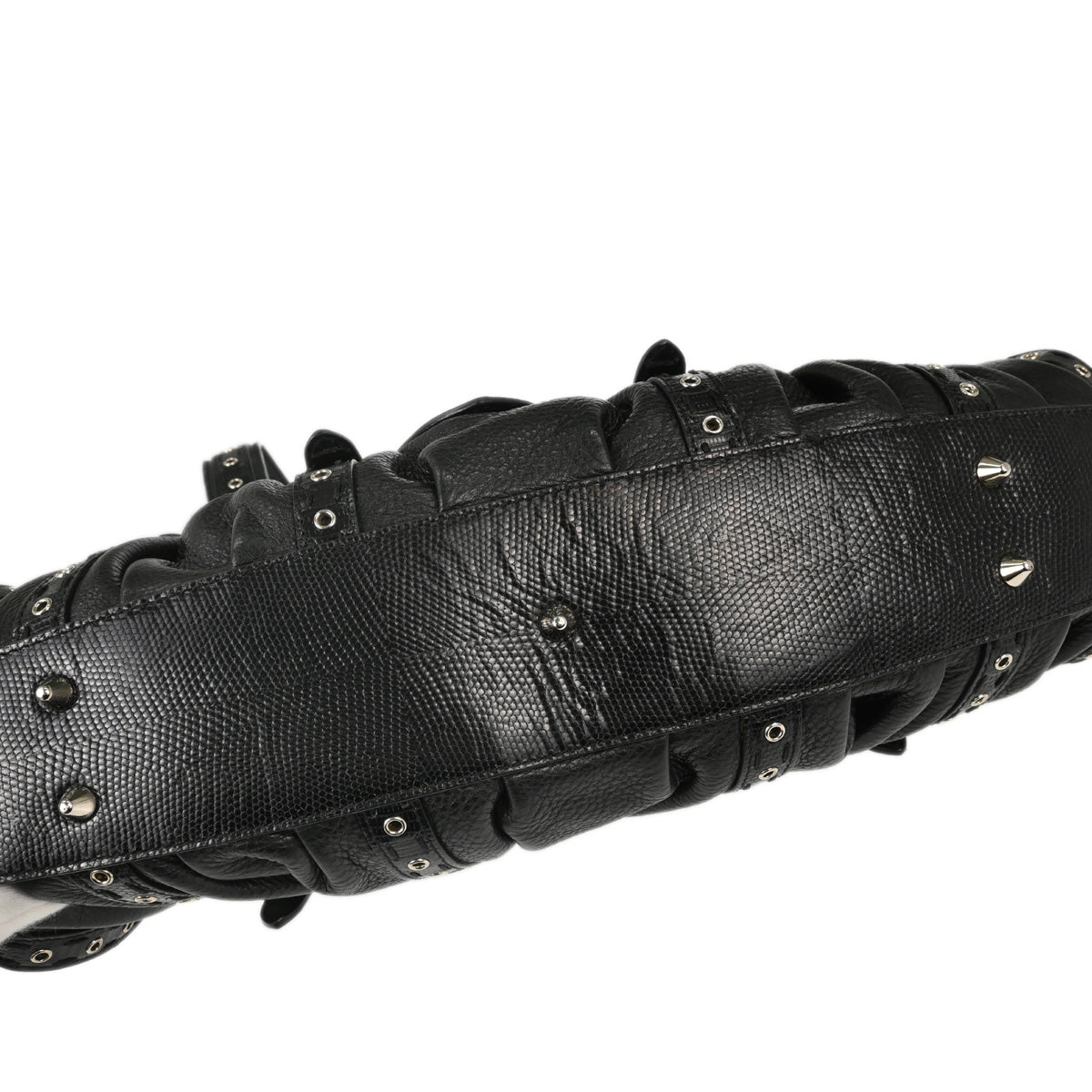 Christian Dior * Black Lizard Savane Chic Handbag