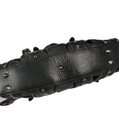 Christian Dior * Black Lizard Savane Chic Handbag