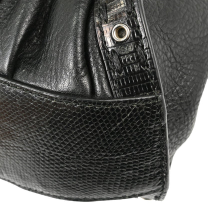 Christian Dior * Black Lizard Savane Chic Handbag