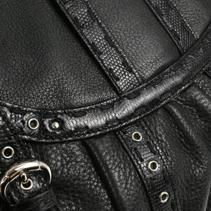 Christian Dior * Black Lizard Savane Chic Handbag