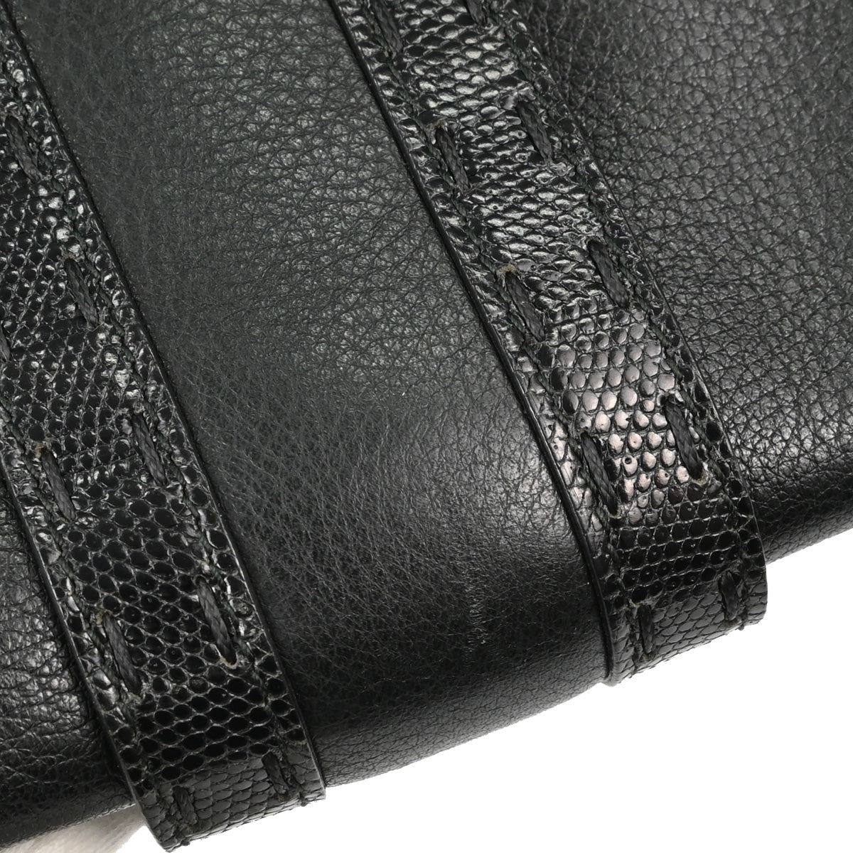 Christian Dior * Black Lizard Savane Chic Handbag