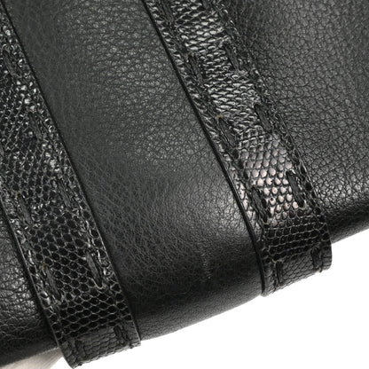 Christian Dior * Black Lizard Savane Chic Handbag