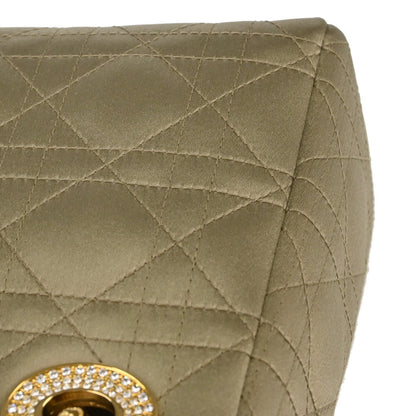 Christian Dior Gold Satin Lady Dior Handbag