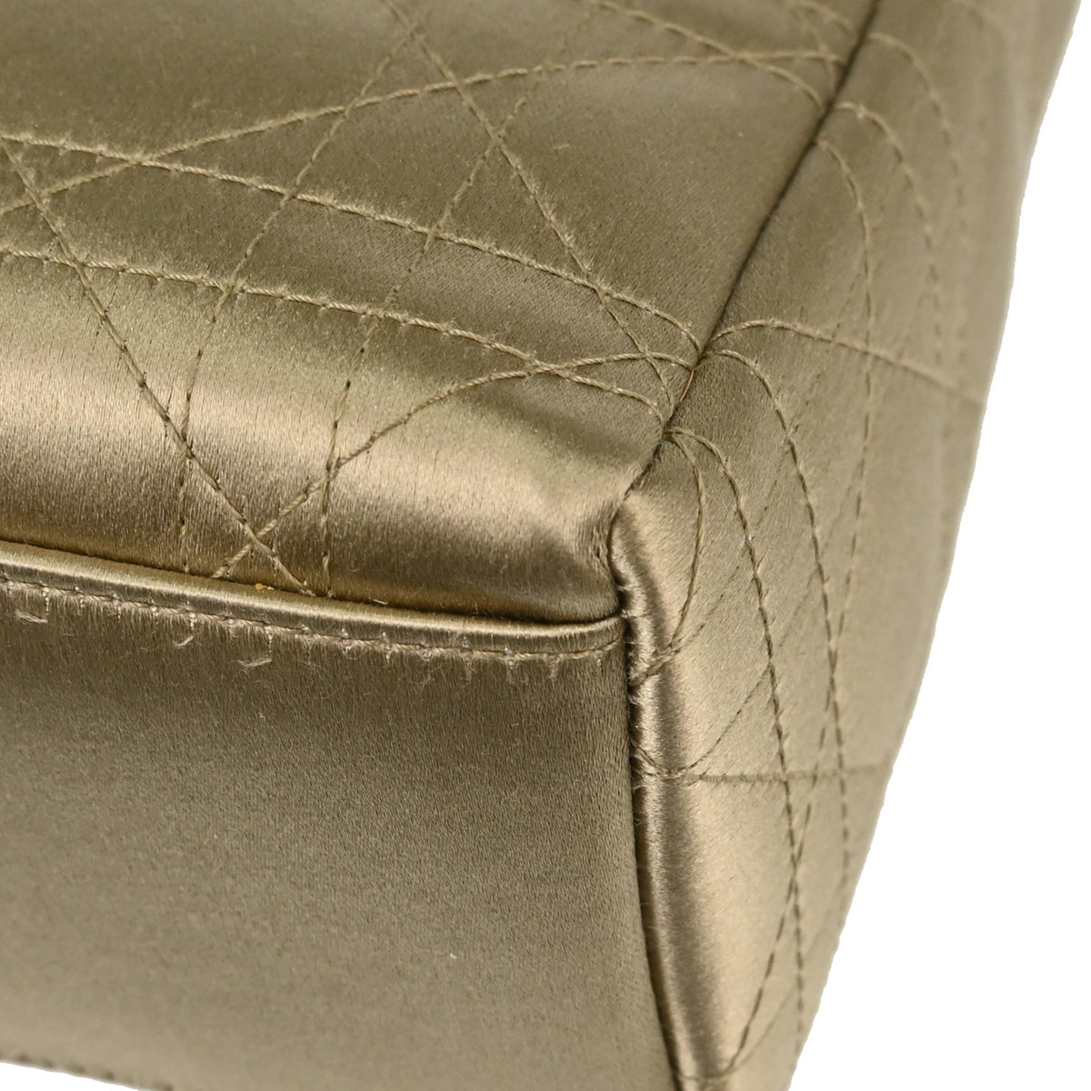 Christian Dior Gold Satin Lady Dior Handbag