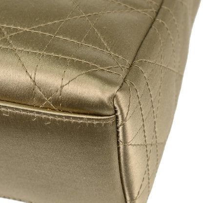 Christian Dior Gold Satin Lady Dior Handbag