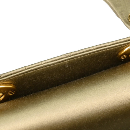 Christian Dior Gold Satin Lady Dior Handbag