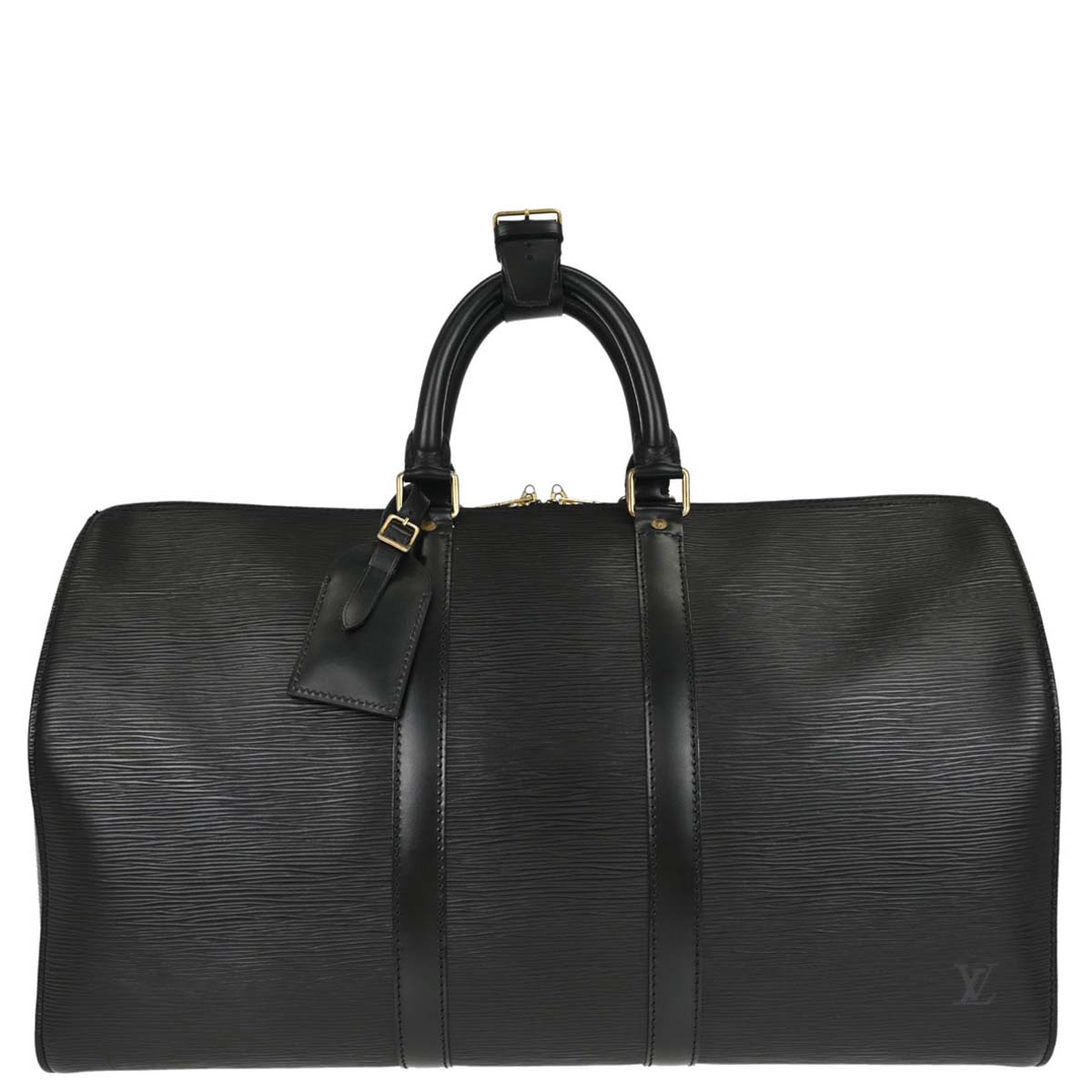Louis Vuitton Black Epi Keepall 45 Travel Handbag M42972