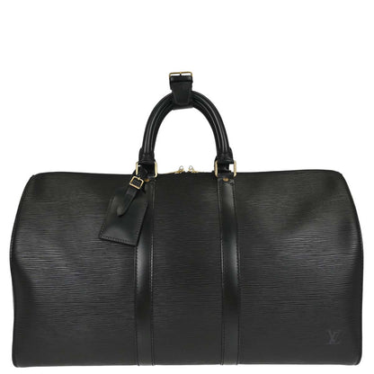 Louis Vuitton Black Epi Keepall 45 Travel Handbag M42972