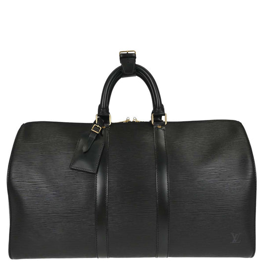 Louis Vuitton Black Epi Keepall 45 Travel Handbag M42972