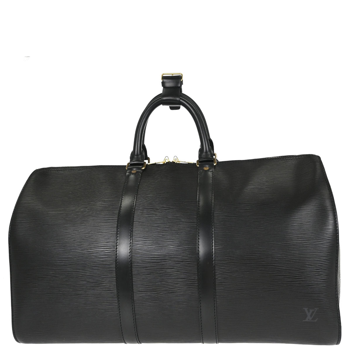 Louis Vuitton Black Epi Keepall 45 Travel Handbag M42972