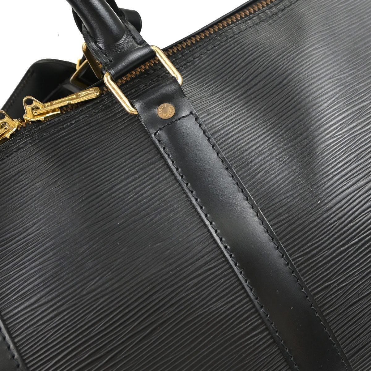 Louis Vuitton Black Epi Keepall 45 Travel Handbag M42972