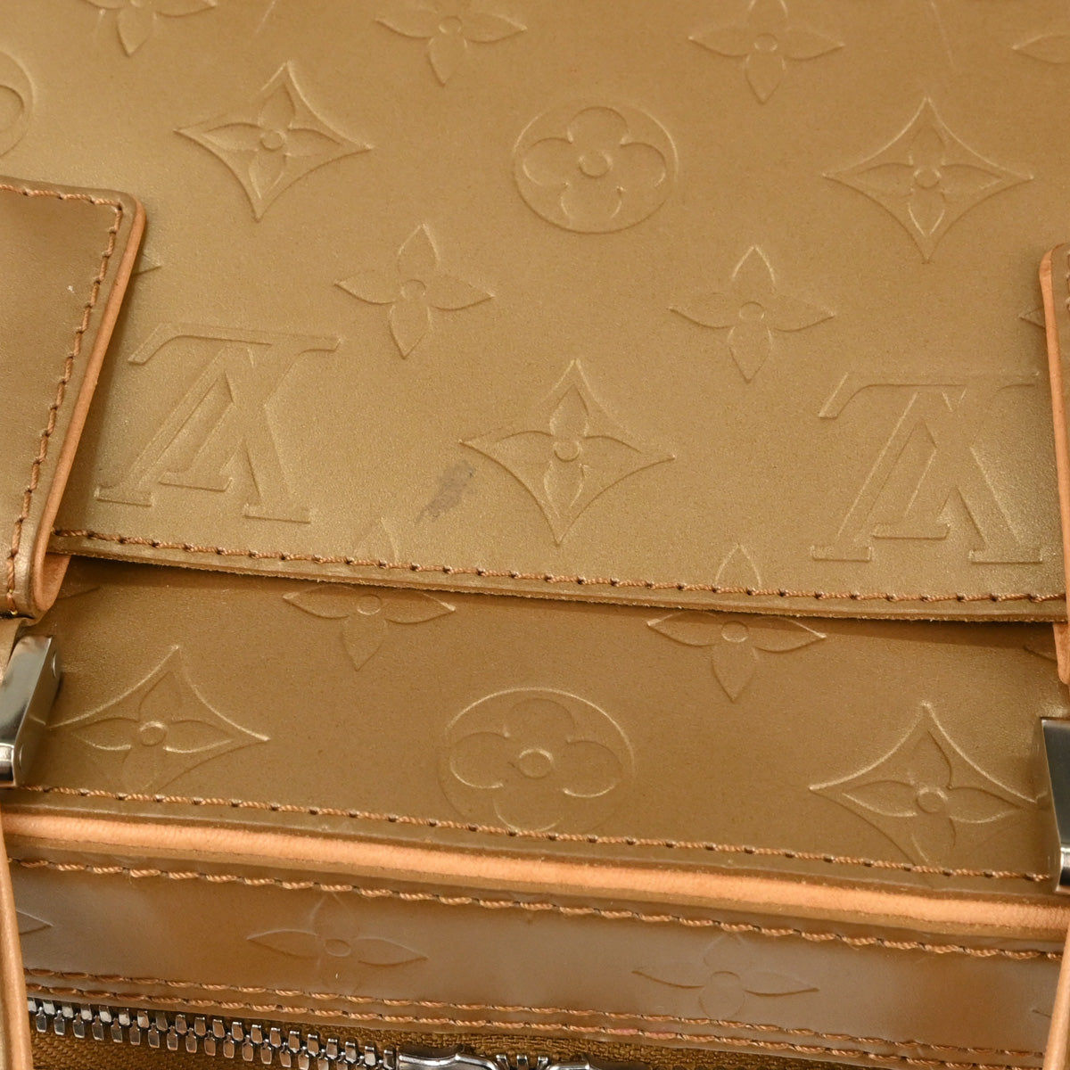 Louis Vuitton Gold Monogram Mat Shelton MM Handbag M55177