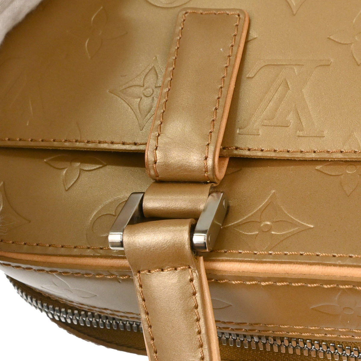 Louis Vuitton Gold Monogram Mat Shelton MM Handbag M55177