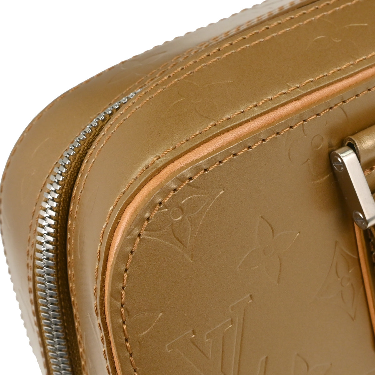 Louis Vuitton Gold Monogram Mat Shelton MM Handbag M55177