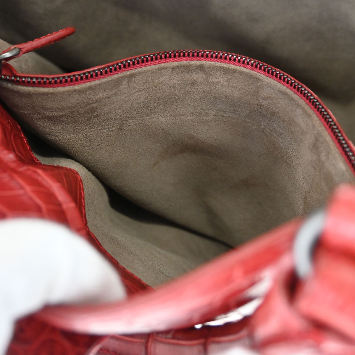 Bottega Veneta * Red Crocodile Roma Tote Handbag