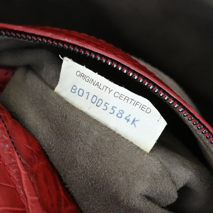 Bottega Veneta * Red Crocodile Roma Tote Handbag