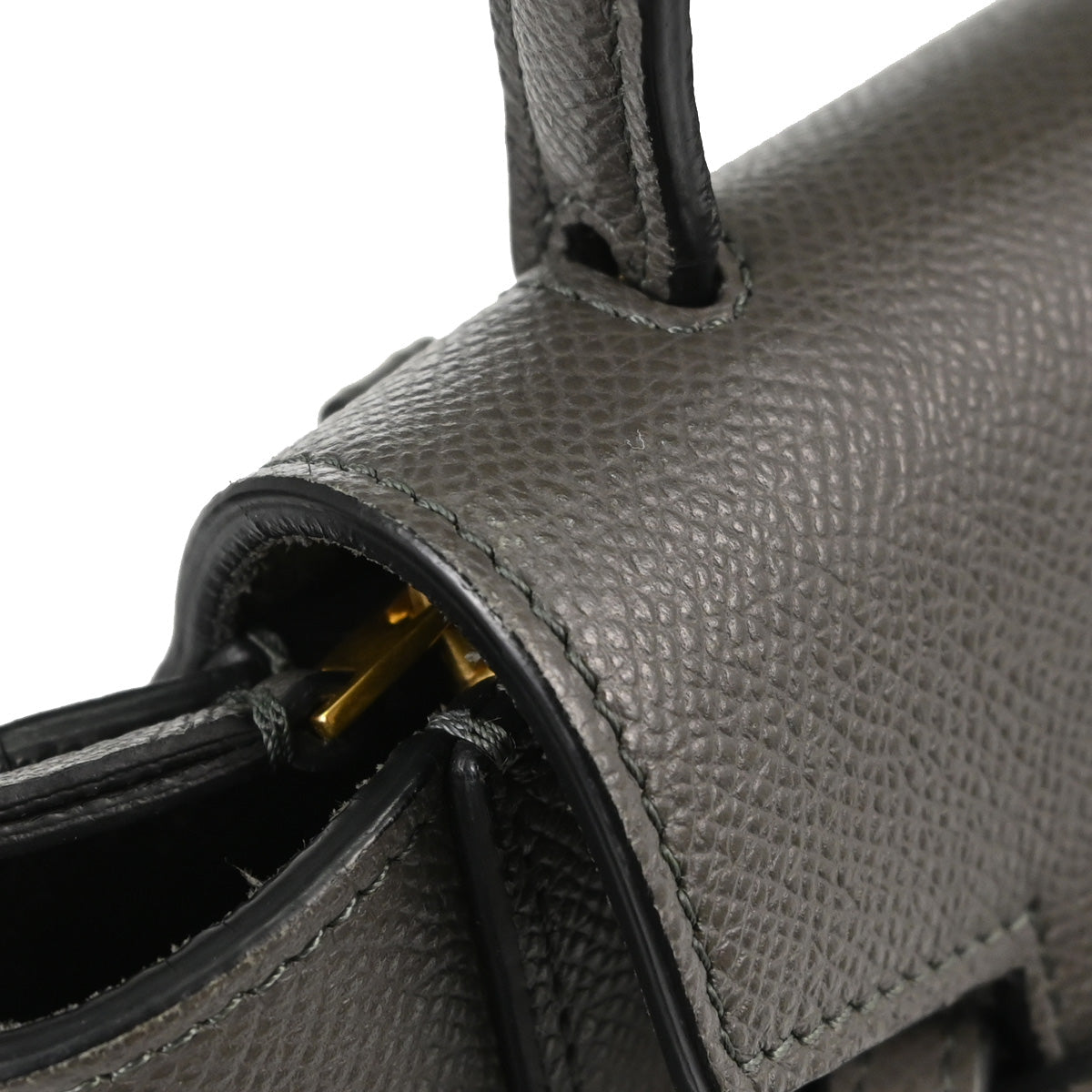 Celine Gray Calfskin Pico Belt Bag 2way Shoulder Handbag