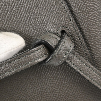 Celine Gray Calfskin Pico Belt Bag 2way Shoulder Handbag
