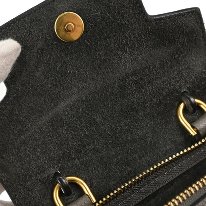 Celine Gray Calfskin Pico Belt Bag 2way Shoulder Handbag