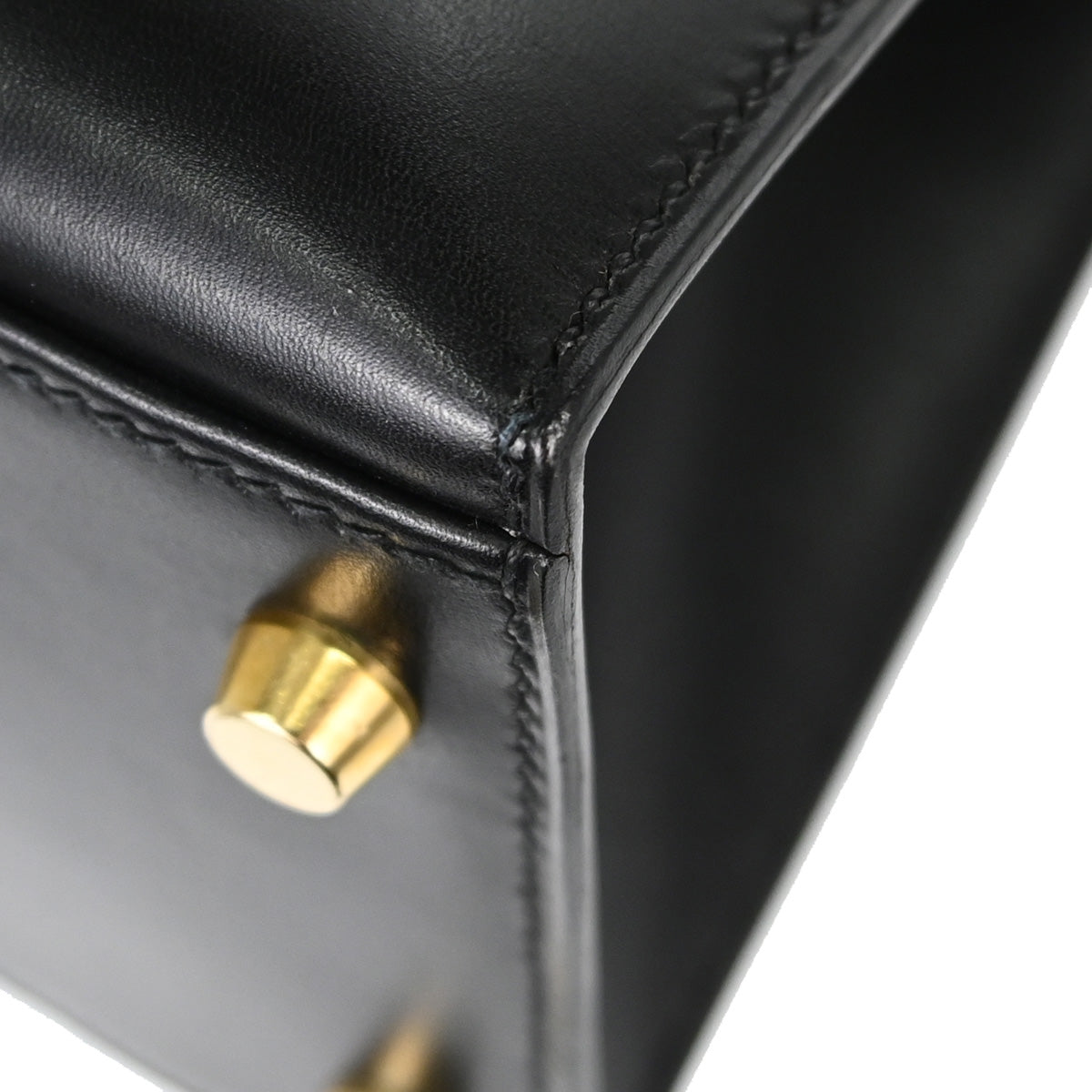 Hermes Black Box Calf Kelly 28 Sellier 2way Shoulder Handbag