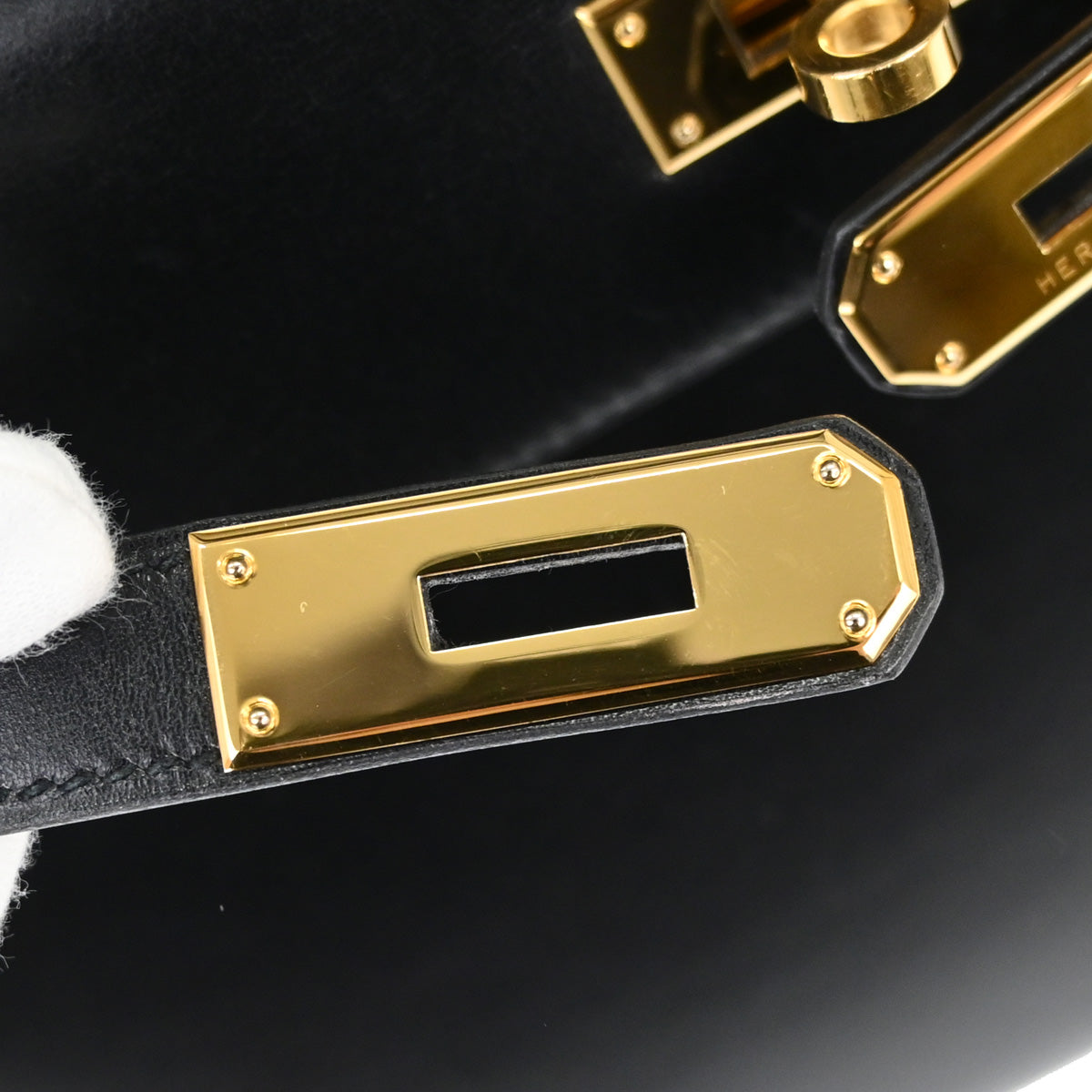 Hermes Black Box Calf Kelly 28 Sellier 2way Shoulder Handbag