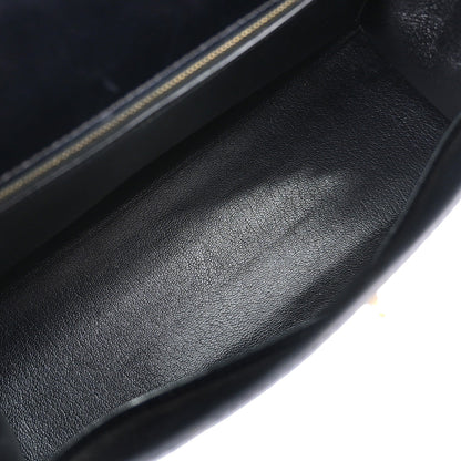 Hermes Black Box Calf Kelly 28 Sellier 2way Shoulder Handbag