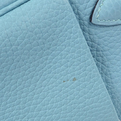 Hermes Blue Atoll Taurillon Clemence Lindy 26 Shoulder Bag